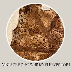 VINTAGE BOHO WHIMSY SLEEVES TOP M/L